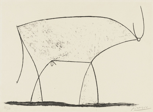 Picasso Bull, plate XI 1946